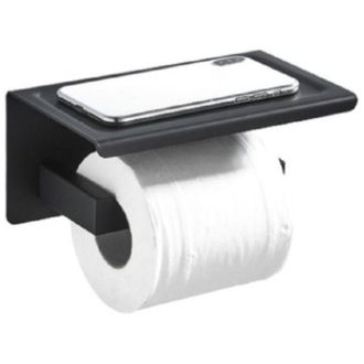 OEM Dispensador De Papel Higi&eacute;nico Con Estante Loft-game Negro Mate - Black-crezuo