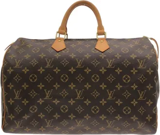 Louis Vuitton Marron Coated Canvas Boston Bag (Pre-Owned)