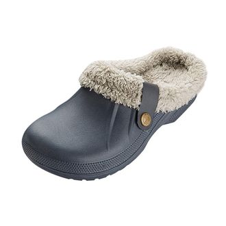Generic Slippers Men Womens Slippers Cozy Couples for Outdoor Wear Comfy House Shoes Soft Ankle with Anti-Slip Faux Fur Lined Memory Foam Indoor House Shoes f