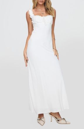 Princess Polly Lillette Sleeveless A-Line Dress in White at Nordstrom, Size 8