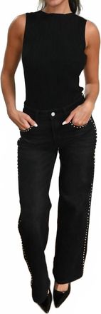 Elan Tiana Ribbed Tank Top In Black