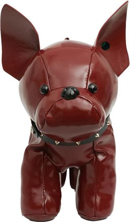 Generic Crossbody Bag for Men Women Bulldog Shaped Messenger Bag PU Leather Adjustable Strap with Zipper Satchel Purse for Shoping Travel (Red)