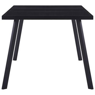 Berkfield Home Durable Dining Table Black 160x80x75 cm Tempered Glass | Size: 160 x 80 x 75 cm