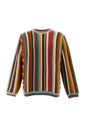 Paul Smith Multicolored Striped Merino Wool Crewneck Sweater