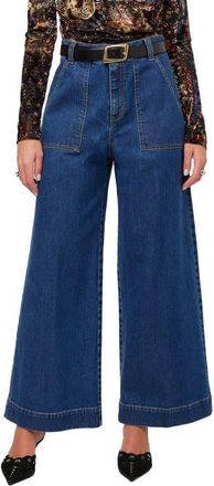 Fifteen Twenty Ryder High Waist Wide Leg Jeans in Denim at Nordstrom, Size 10