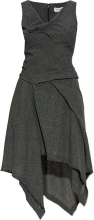 Alexander McQueen sleeveless asymmetrical dress - Grey