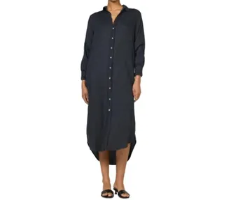 Dear John Denim Galina Shirt Dress In Black