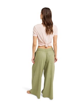 Roxy Relaxhose ROXY Lekeitio Break Mid, Damen, Gr. XXL, oil gr&uuml;n, Obermaterial: 55% Leinen, 45% Viskose;, Hosen Relaxhose