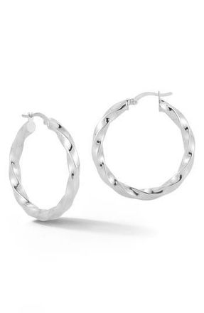 Glaze Jewelry Twisted Hoop Earrings in Silver at Nordstrom Rack