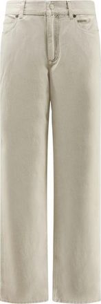 Fendi Rechte Five-Pocket Jeans - Dames - Regular Fit Jeans - Beige - XS - Katoen - Jeans