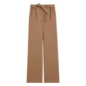 Max Mara Wide Trousers, female, Brown, Size: S Salpa Trousers
