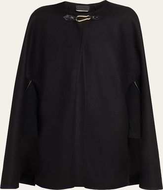 Nili Lotan Arianna Brushed Wool-Blend Cape