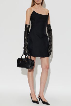 Balenciaga Off-the-shoulder Dress, Womens, Black