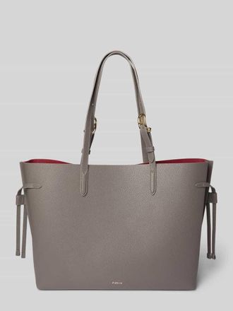 Furla Tote Bag mit Logo-Applikation Modell Ava in Graphit, Gr&ouml;&szlig;e 1