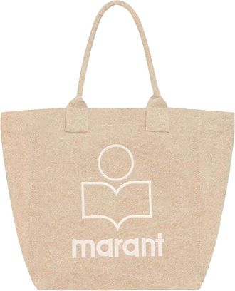 Isabel Marant Beige Yenky Faded Cotton Tote Bag