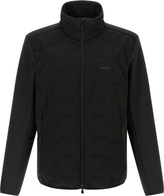 HUGO BOSS Black Quilted Mock Collar Jacket