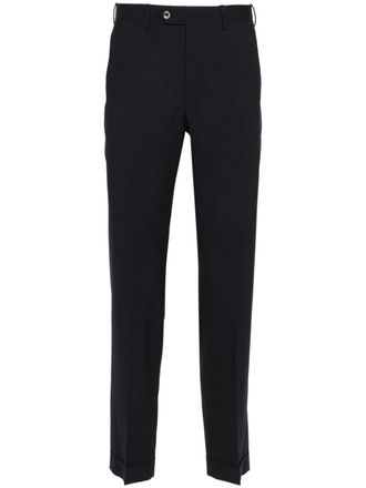 Pantaloni Torino slim-fit cropped trousers - men - Virgin Wool/Spandex/Elastane - 60 - Blue