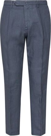 Santaniello Blauwe Geplooide Broek met Ritssluiting - Heren - Nette broeken - Blauw - 2XL - Broeken