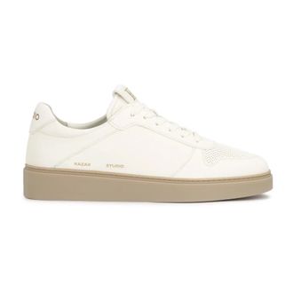 Kazar Schoenen, Heren, Wit, 45 EU, Leer, Comfortabele herensneakers met logos