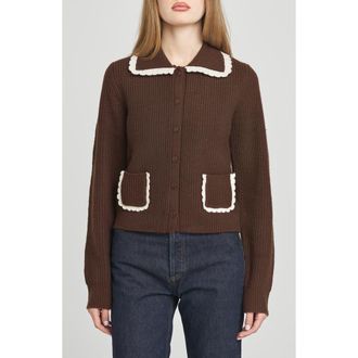 Wayf Millie Cardigan in Chocolate at Nordstrom Rack, Size X-Small