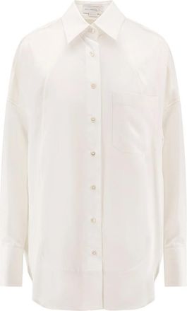 Stella McCartney Witte Button-Up Overhemd Klassieke Stijl - Dames - Overhemden - Wit - M - Overhemden