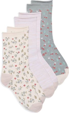 LEMON 3-Pack Crew Socks in Pink/Multi at Nordstrom Rack
