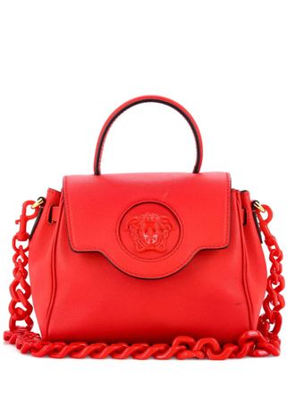 Versace La Medusa Top Handle Bag Leather Small satchel - Red