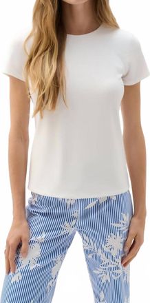 Joseph Ribkoff Casual Crew Neck Pullover Top In Vanilla