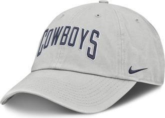 Nike Dallas Cowboys Primetime Club Arched Nike Mens NFL Adjustable Hat in Grey | NF020BB7RD-BYX