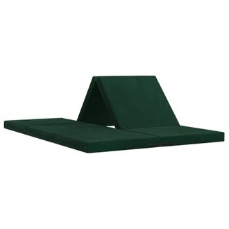 vidaXL Sof&aacute; Cama Plegable 140 X 67 X 45 Cm Verde Oscuro Vidaxl