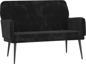 vidaXL Vidaxl - Banco De Terciopelo Negro 108x79x79 Cm
