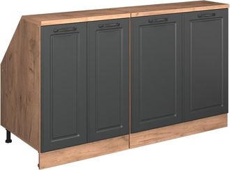 Vicco Conjunto De Armarios Para Techo Inclinado Rion, Antracita Casa De Campo, 140 Cm Lote De 2 Carcasas De Armario 60 Cm De Profundidad, Vicco