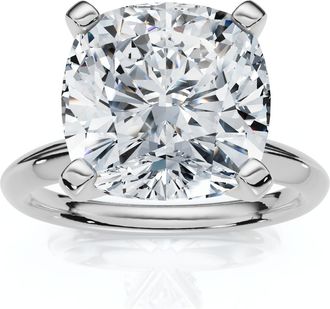 Pompeii3 3.30Ct Cushion Moissanite Solitaire Engagement Ring 14k White Gold