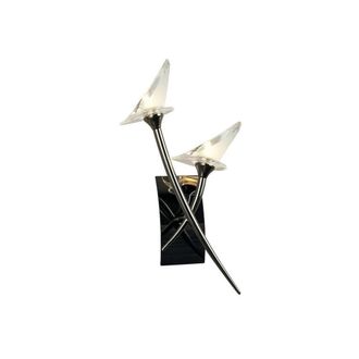 Netlighting Flavia Wall Lamp Switched 2 Light G9 Black Chrome