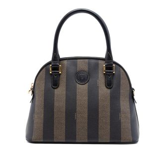Fendi Pre-owned Fendi Pequin Coated Canvas Dome Satchel Ladies LR4YR2TNFEYQLPMG