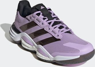 adidas Hallenschuh ADIDAS PERFORMANCE STABIL 16 INDOOR, Damen, Gr. 40,5, weiss (powder plum, core schwarz, cloud wei&szlig;), Synthetik, Textil, Schuhe Hallenschuh