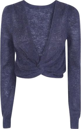 Twinset V-hals trui - Dames - Truien - Blauw - Maat: S Zijde