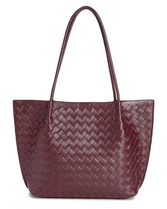 Tiffany & Fred Hand-Woven Leather Large Tote
