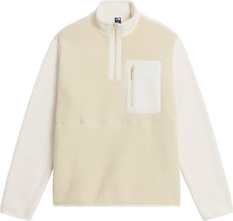The North Face Yumiori 1/4 Zip Fleecepullover f&uuml;r Herren | beige/wei&szlig;