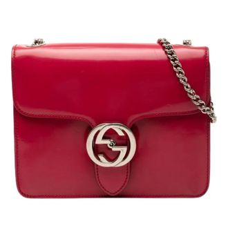 Gucci Pre-owned Cross Body Bags, female, Red, Size: ONE SIZE Pre-owned GG Flip-Lock Crossbody Bag