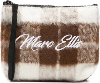 Marc Ellis Buby Check clutch bag - White