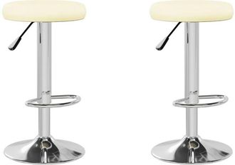 vidaXL Vidaxl - Taburetes de cocina 2 unidades cuero sintético color crema