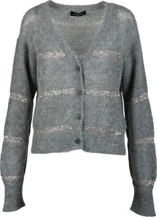 Fabiana Filippi Dames, Truien, Grijs, Maat: XS Mohair