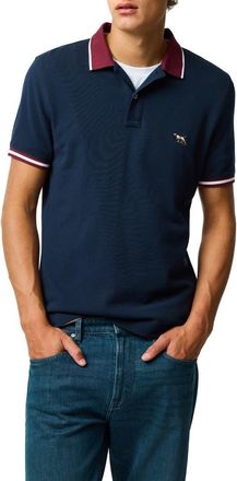Rodd & Gunn New Lynn Sports Fit Tipped Cotton Piqu&eacute; Polo in Eclipse at Nordstrom, Size Xxx-Large