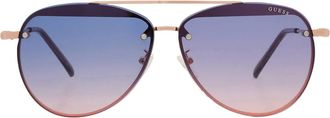 Guess Blue Gradient Pilot Ladies Sunglasses GF0386 28W 63