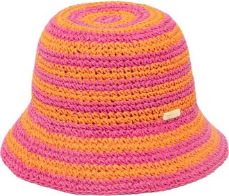 San Diego Hat Company x Trina Turk Straw Bucket Hat in Pink at Nordstrom Rack