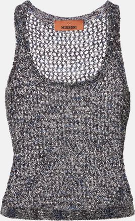 Missoni Sequined knitted tank top