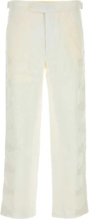 Bode Salt Pant - Heren - Straight fit broeken - Wit - W33 - Linnen - Broeken