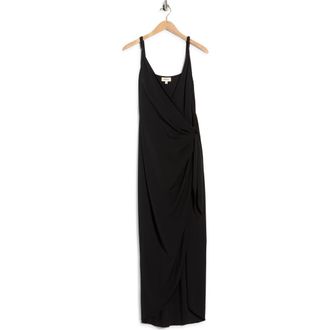 L'agence Amilia Cami Wrap Dress in Black at Nordstrom Rack, Size 2