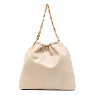 Stella McCartney Shoulder Bags, female, Beige, ONE SIZE, Falabella Medium Drawstring
